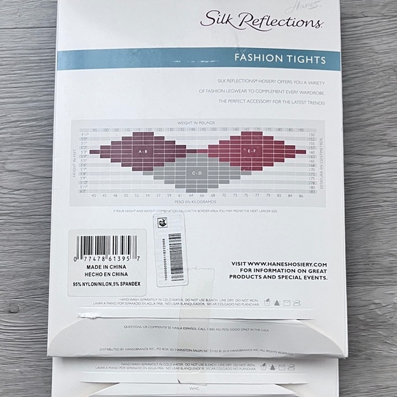 Brand NEW 2- Women's Hanes Gray Silky Melange Pantyhose Size EF - Picture 9 of 9